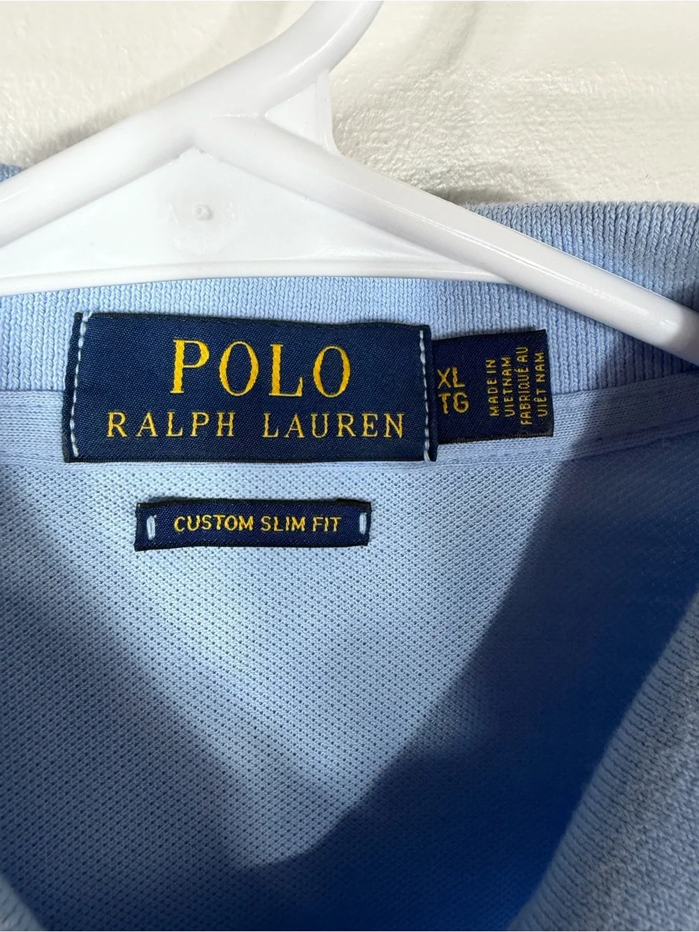 Polo Ralph Lauren Custom Slim Fit Polo Shirt Men’s XL Blue Orange Pony Cotton